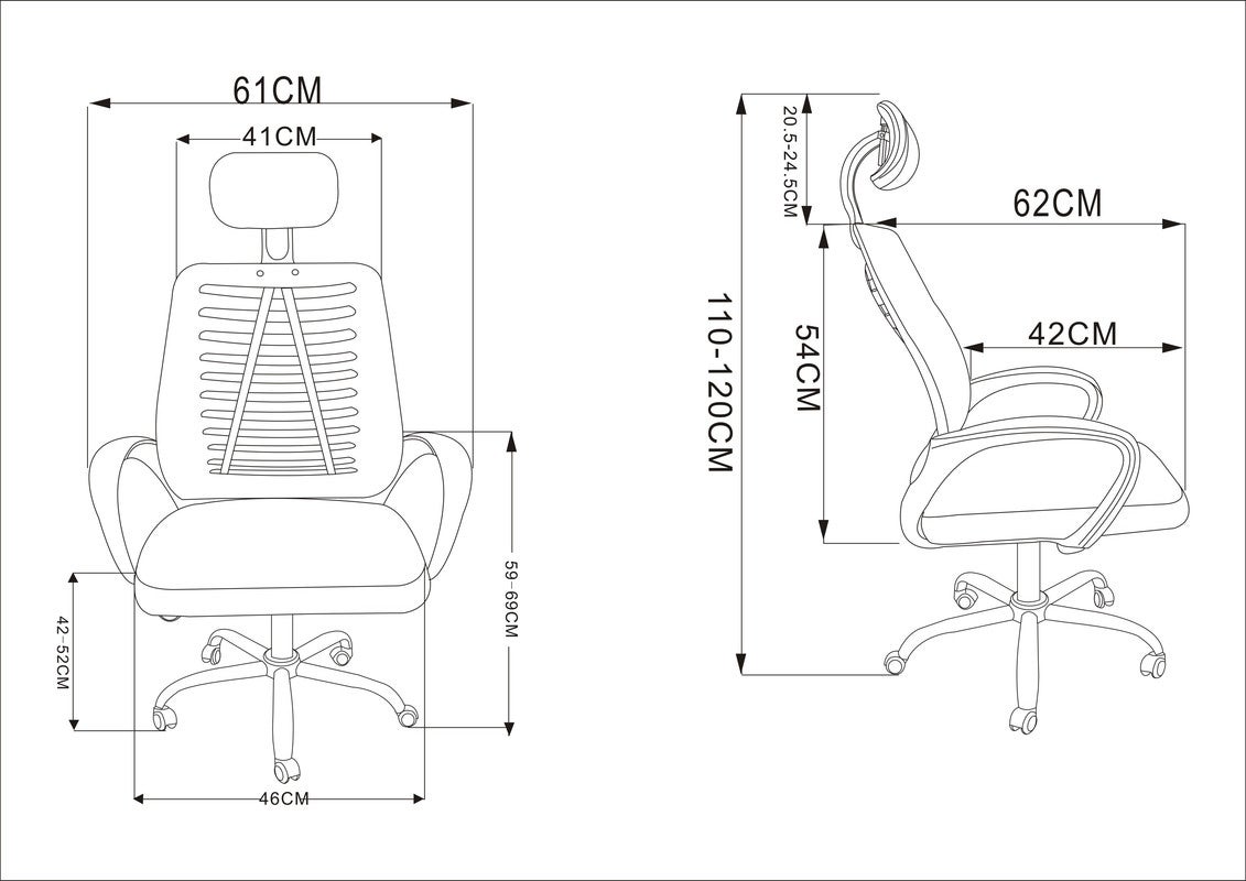 Chaise d'étude pour jeunes avec assise et dossier en textile en résille, noir. Modèle Esther - 4