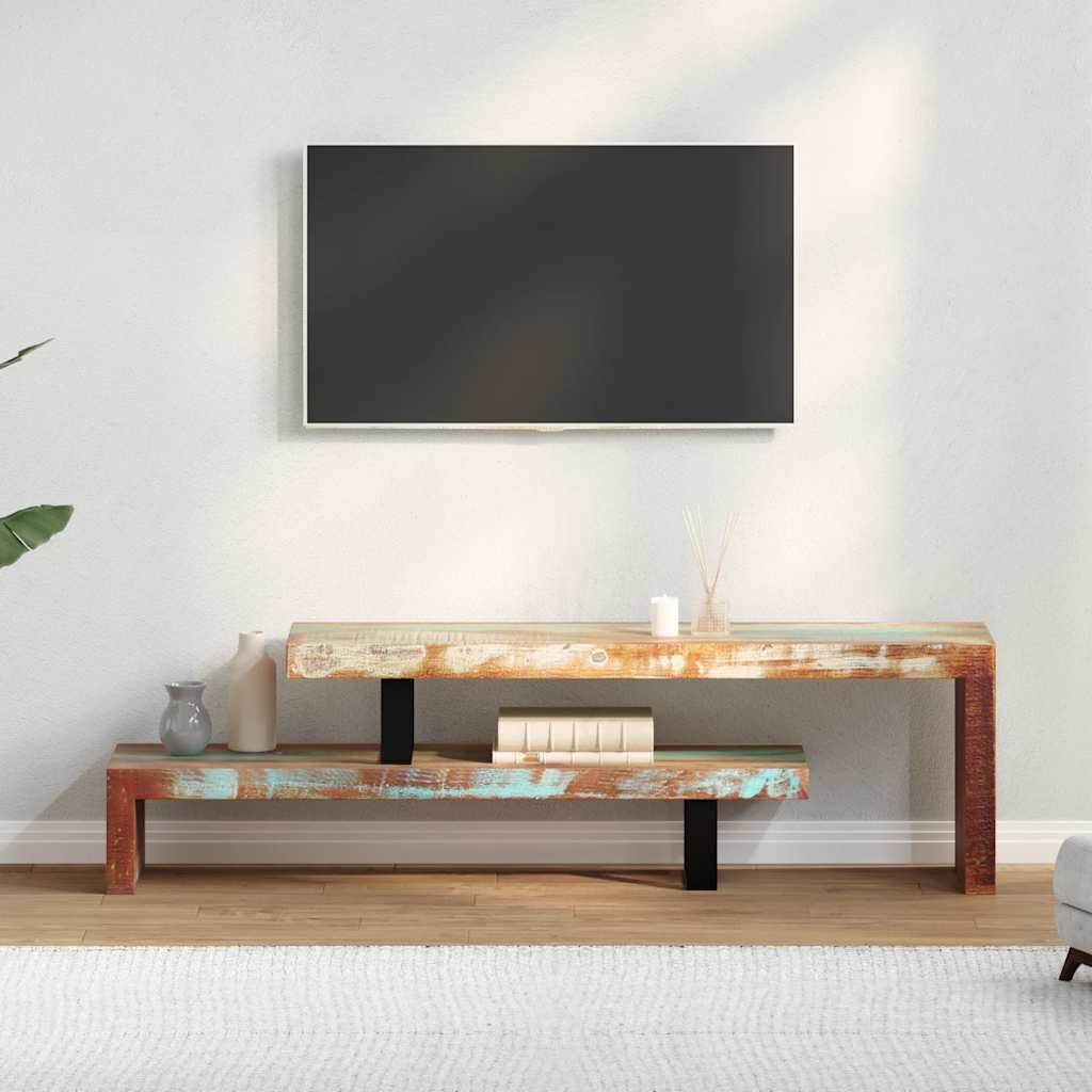 Mobile TV,Porta TV,Mobile Porta TV Multicolore 110x30x40 Legno Massello di Acacia CFW60495 | Leroy Merlin