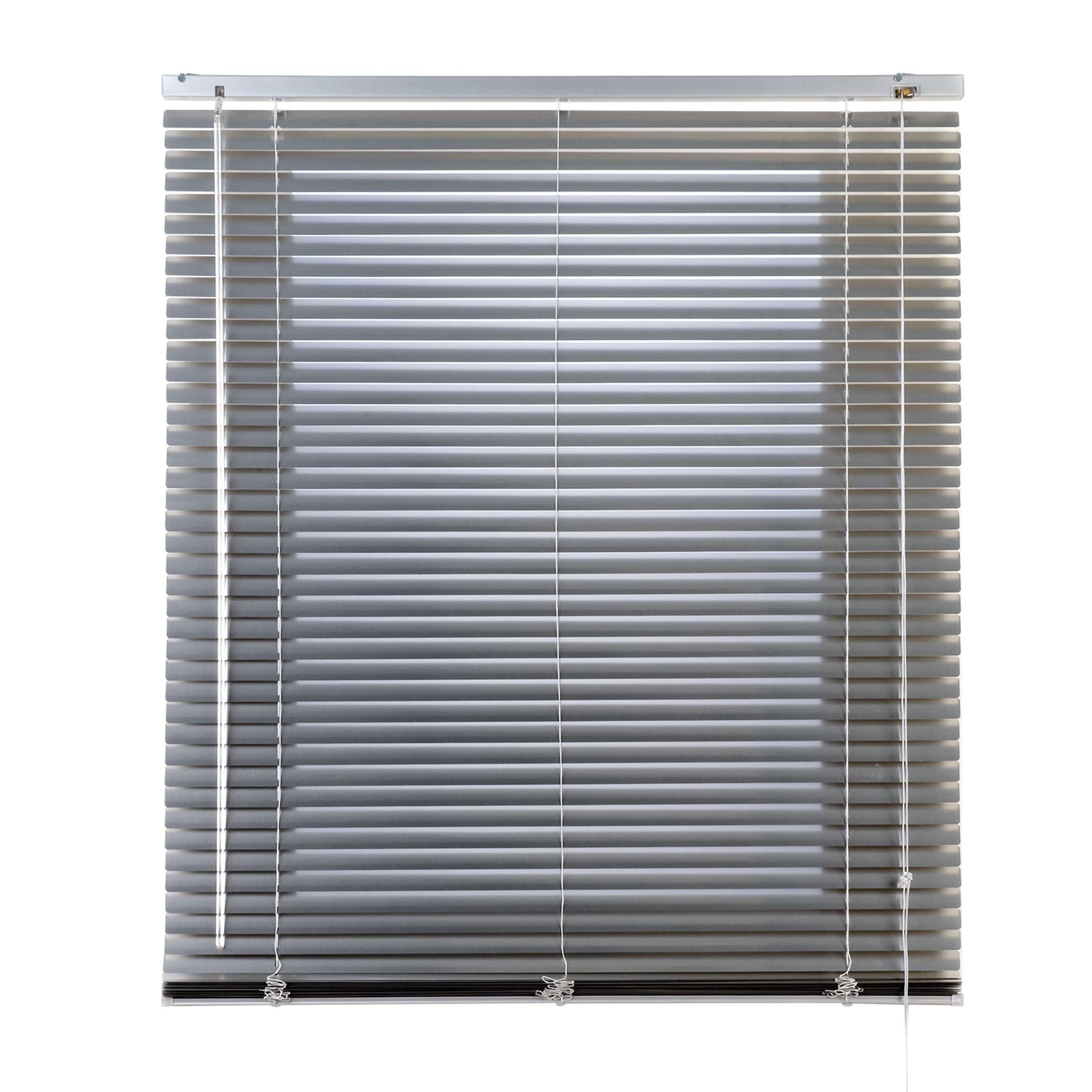 Persianas venecianas de aluminio con cordón plata 60x130