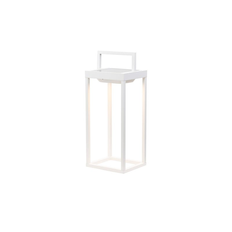 Zafferano - Domowa lampa solarna z 2 diodami LED, 37,3 cm, 2 W, ścienna i stołowa, z baterią i czujnikiem zmierzchu, Corten