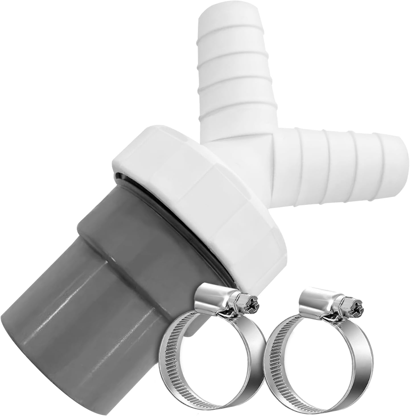 Attacco Dispositivo Lavatrice Raccordo Intermedio 1 1/2" Per Sifone Lavello - Attacco Per Lavastoviglie E Lavatrice, Plastica Bianca Adattatore Scarico Lavastoviglie - Foto 4