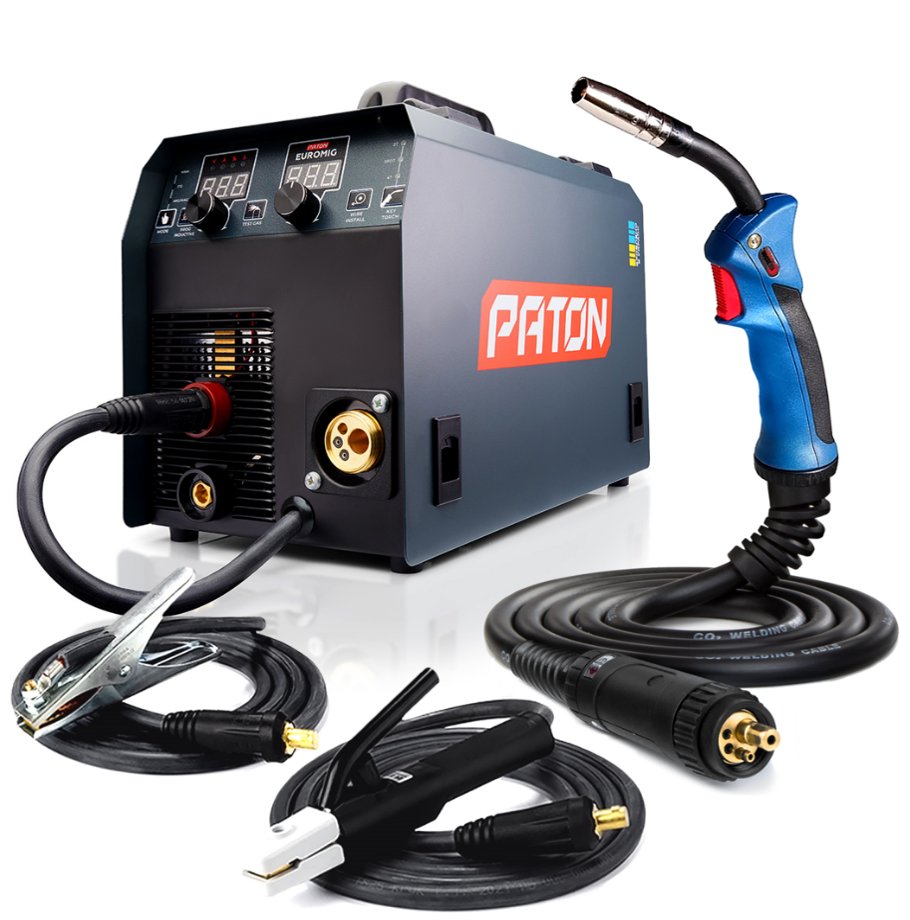 PATON EuroMIG półautomatyczna spawarka z cyfrowym falownikiem, zestaw spawalniczy 240 V z zasilaniem drutowym