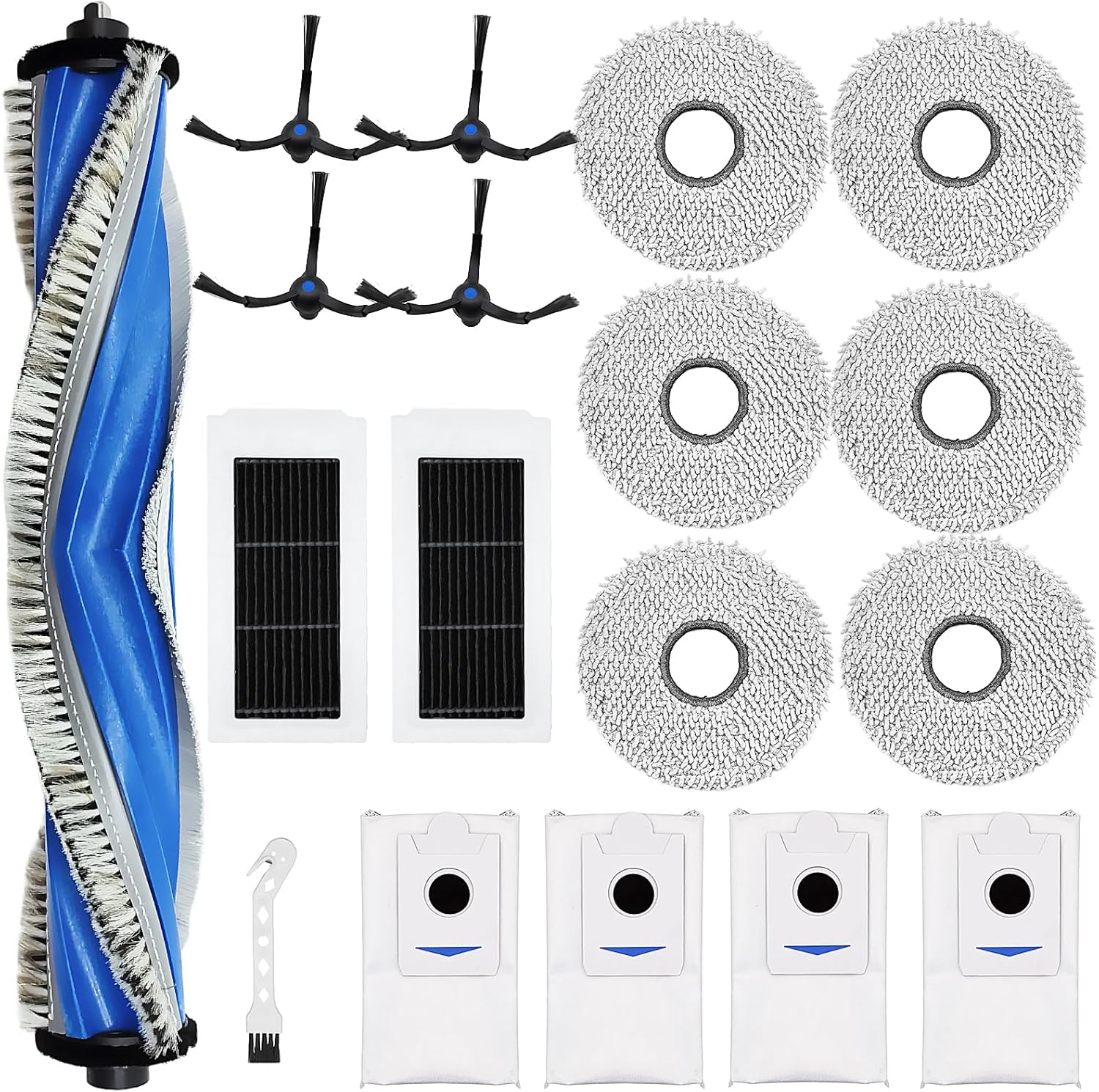 Pièces de rechange pour aspirateur robot, brosse latérale, vadrouille, sac à poussière, accessoires, brosse en caoutchouc, Ecovacs Debot bronchOMSettlement, T20, T10 6 Pièces de rechange pour aspirateur robot, brosse latérale, vadrouille, sac à poussière, accessoires, brosse en caoutchouc, Ecovacs Debot bronchOMSettlement, T20, T10 6
