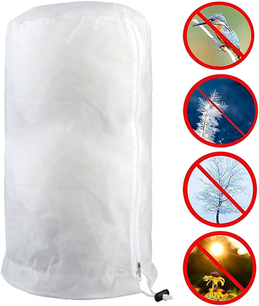 Voile D'hivernage Plante,Housse De Protection Tomate Citronnier,120×180cm,Beige - 3