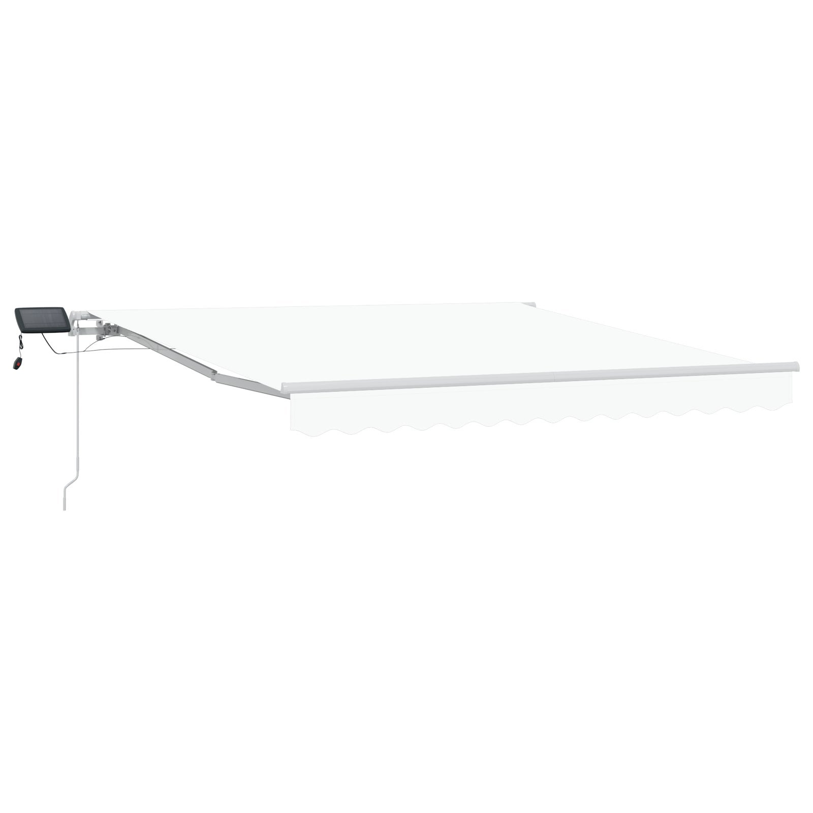 Markiza zwijana Biały 300 x 250 cm Tkanina i Stal vidaXL