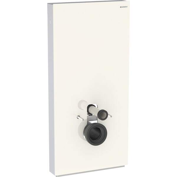 Geberit monolith módulo sanitario para wc suspendido, 101cm, conexión de agua lateral, con tubo de conexión, 131.022.jl.5, color: vidrio gris arena /