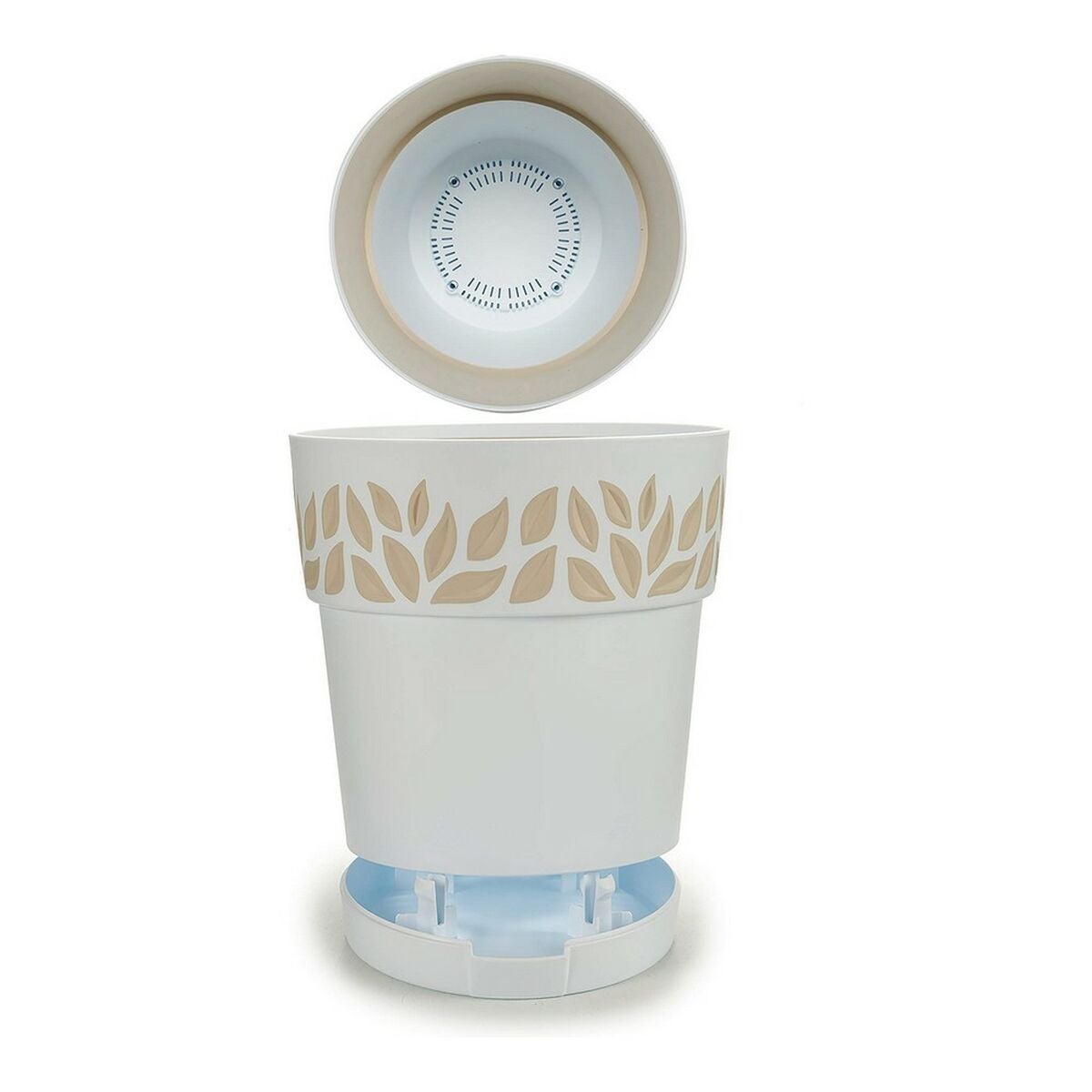 Vaso Cloe Tondo Ris.Acqua Bianco 30 H 29 Stefanpl - 2