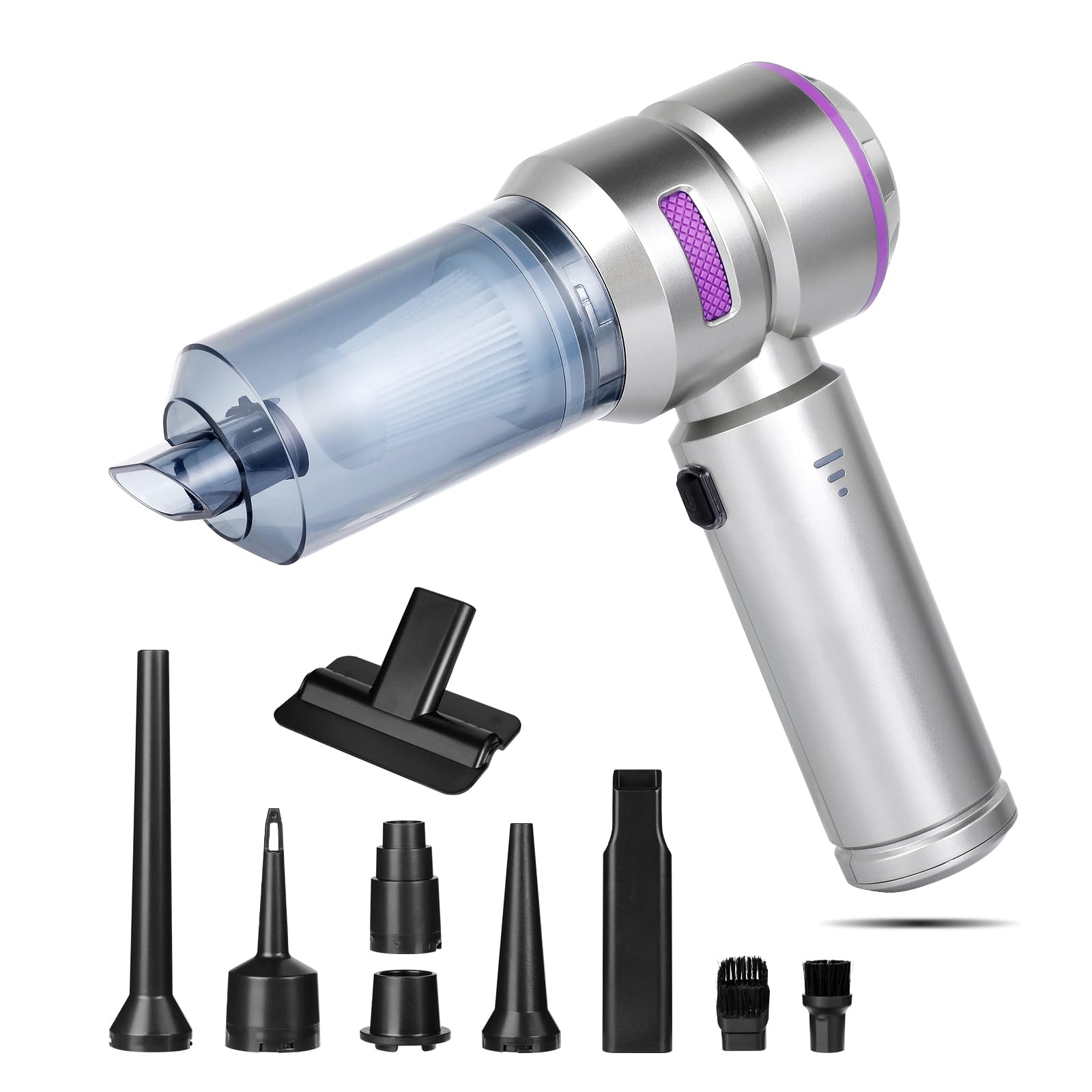 Aspira Briciole Elettrico Senza Filo Aspiratore Portatile Roaprobe Aspirapolvere Auto 3 In 1, 120W 16000Pa Potente, Ini Mini Aspirapolvere Senza Fili Aspirabriciole Senza Fili - 3