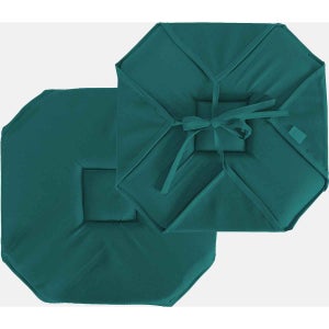 Lot de 4 Galettes de chaise en Coton Bleu egeen D 38 cm