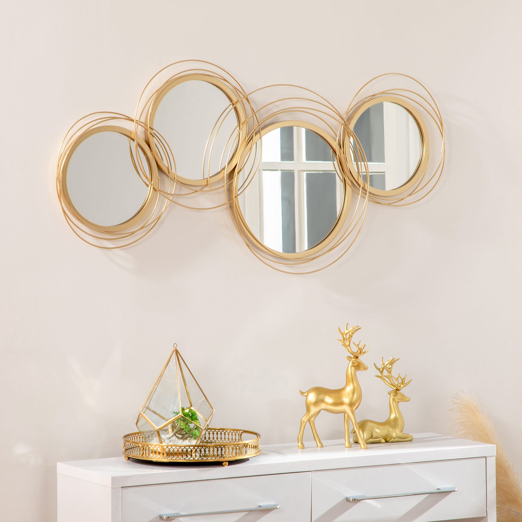Miroir,MCDFL – grand miroir mural rond autocollant, grand et mignon Miroir,MCDFL – grand miroir mural rond autocollant, grand et mignon