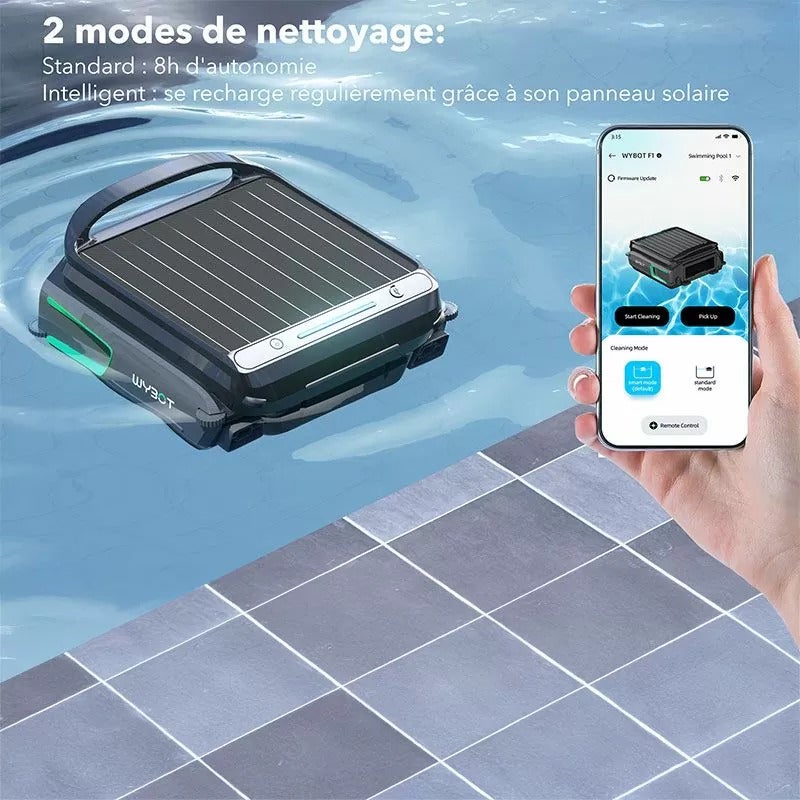 Skimmer Flottant Solaire WYBOT F1  Robot Nettoyeur de Surface Piscine Autonome et Connecté - 6