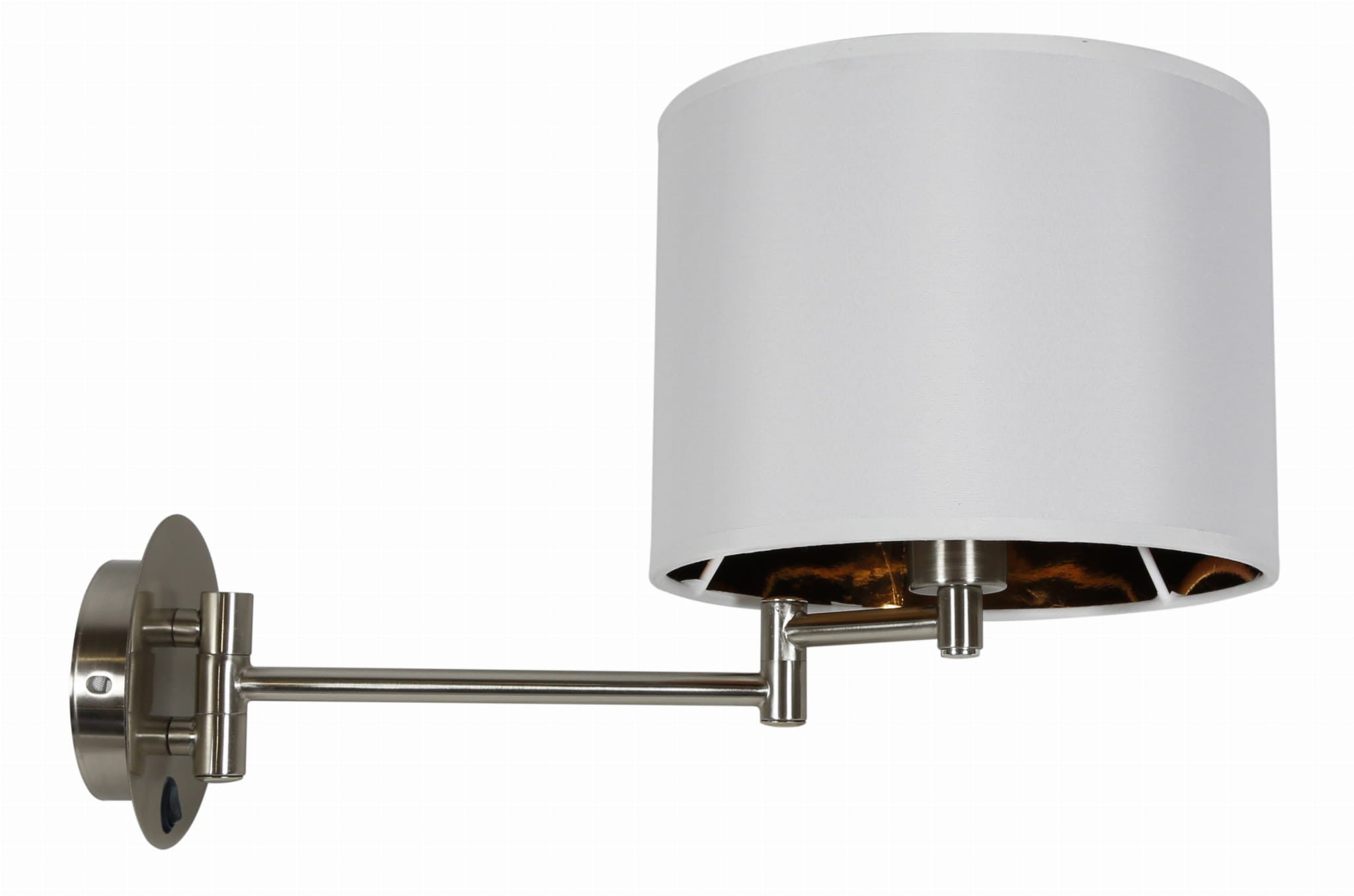 Kinkiet ścienny Alexia biało-srebrny 1xE14x40W wym: 24 x 23 x 41 cm tkanina IP20 Candellux