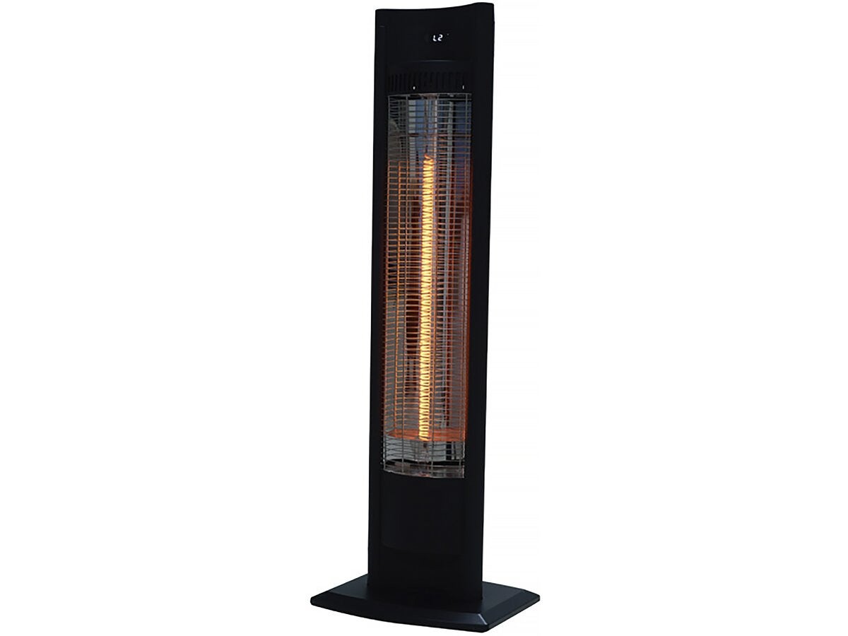 Calefactor eléctrico radiante tornado - 2000w - negro