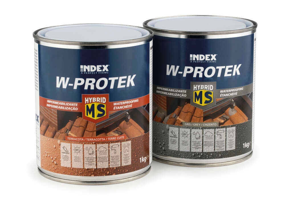 Membrane d’étanchéité liquide hybride polyvalente à haute élasticité technologie W-PROTEK 5kg - Terracota - 4