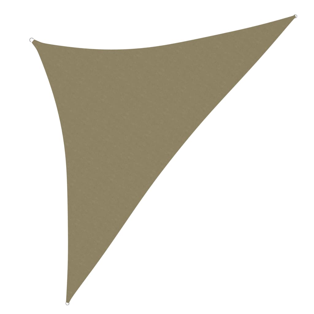 Voile D'Ombrage Polyester Triangulaire 3m Ocre - Protection Solaire Jardin Et Terrasse