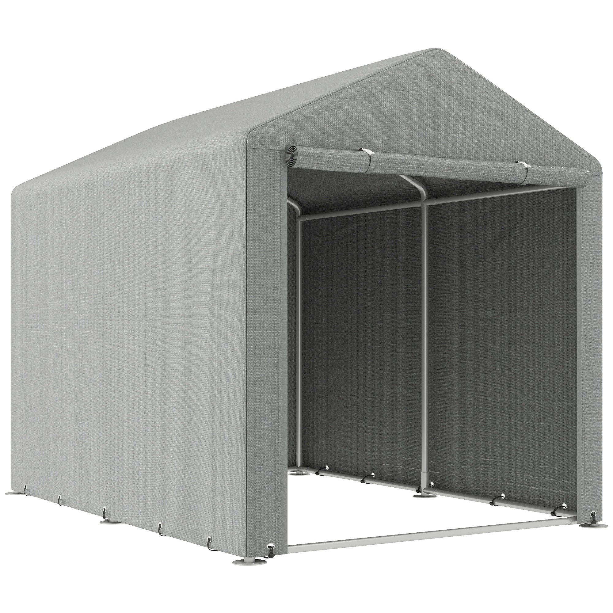 Refugio portátil para bicicletas y motos 160x218x172cm impermeable anti-uv gris