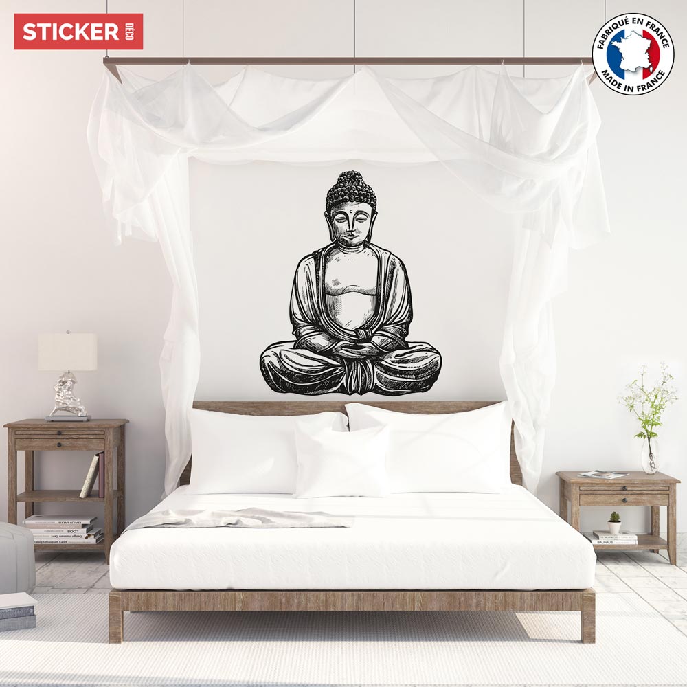 Sticker Zen Bouddha Classic - XL (Hauteur 98cm, Largeur 80cm) - 3