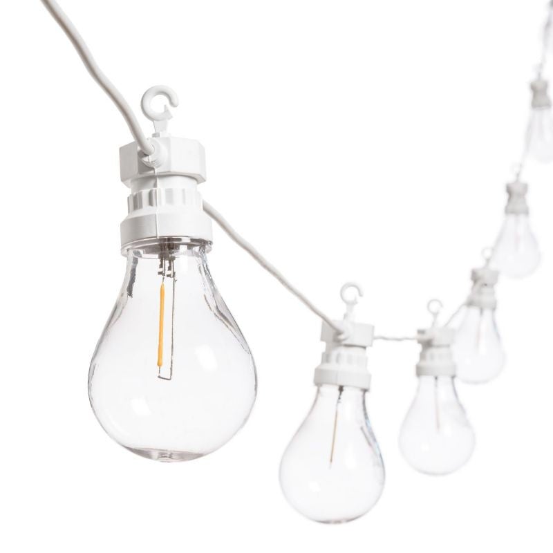 Catena Decorata Con 8 Sfere Luminose A Led Bianco Caldo 2 Metri A Batteria Wisdom 2
