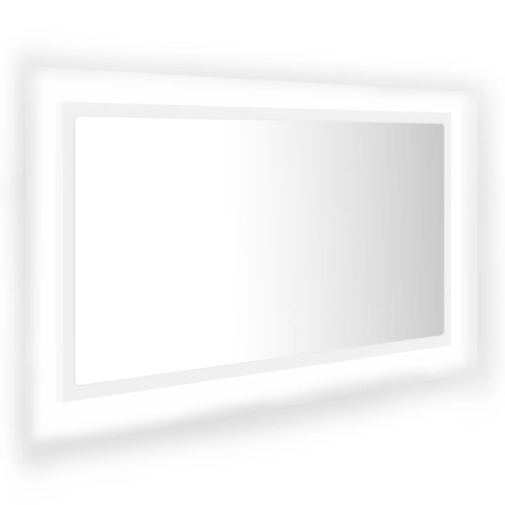 Espejo decorativo | espejo de baño led acrílico blanco 80x8,5x37 cm cfw282882