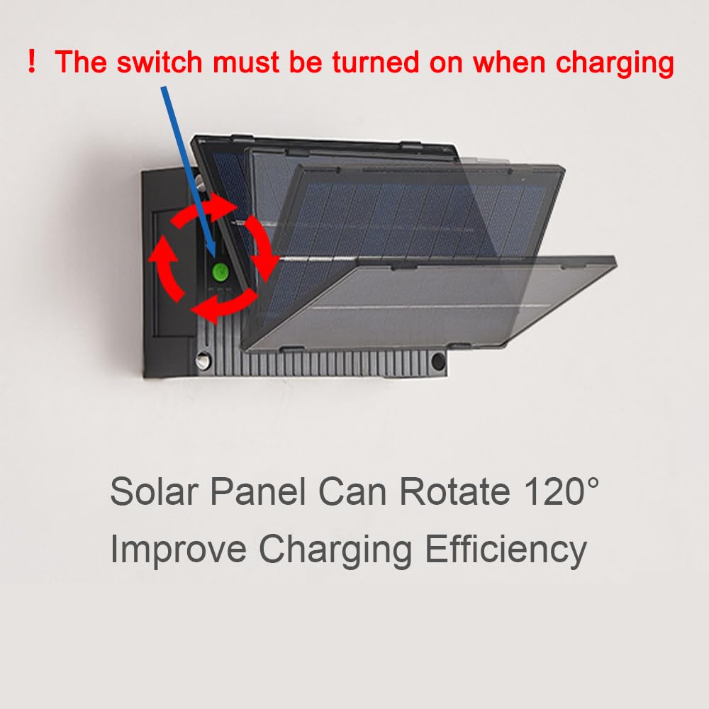 Luz de parede solar para exterior pacote de 2 luzes para cima e para baixo Luz solar para iluminação LED Luz de parede à prova d'água (branco quente) - 5