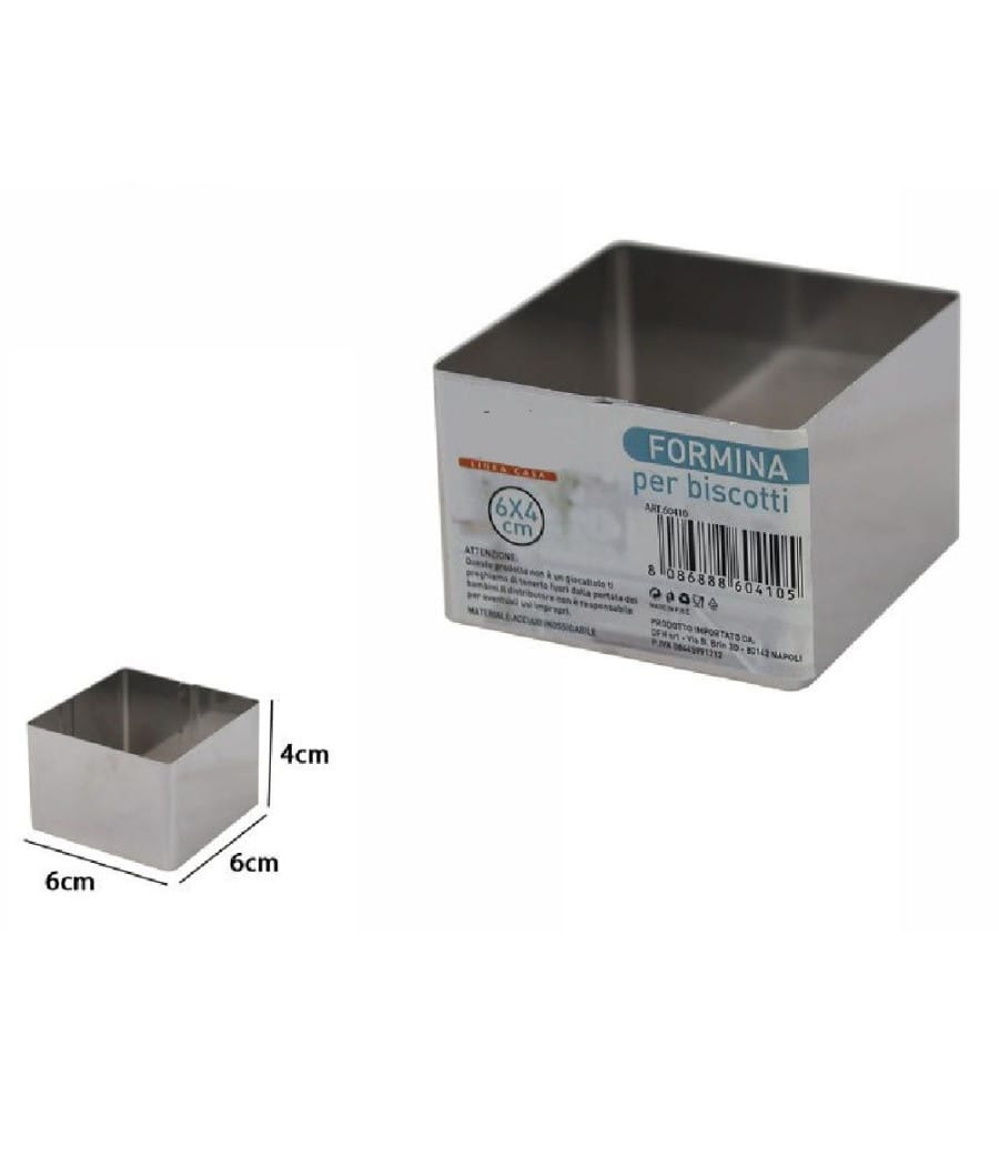 Trade Shop - Set 12 Pezzi Formina Stampi Per Dolci Torte Biscotti Quadrati 6 X 4 Cm 60410 - | Leroy Merlin Trade Shop - Set 12 Pezzi Formina Stampi Per Dolci Torte Biscotti Quadrati 6 X 4 Cm 60410 - | Leroy Merlin