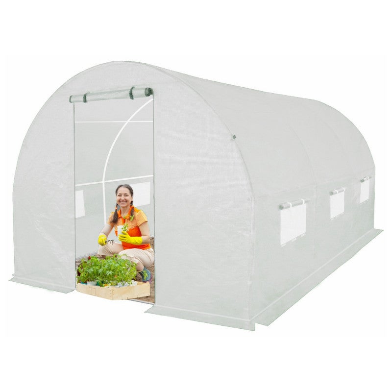 Tunel ogrodowy 4iQ Group 2x4,5m Biały Folia UV 25mm