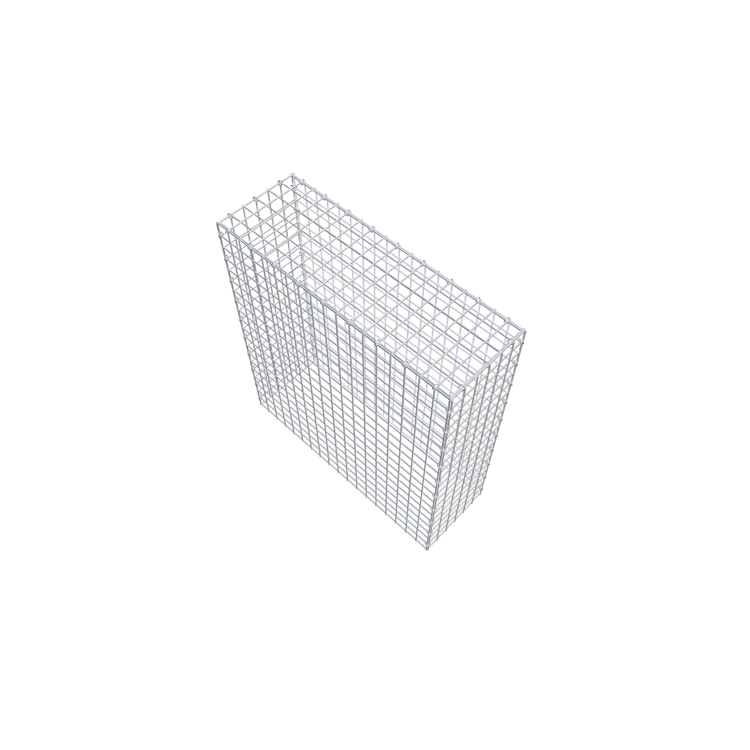 Gavión para apilar en acero galvanizado 100x90x30cm (LxAxP), malla 5 x 5cm, Anillo en C, sin rejilla inferior - 7