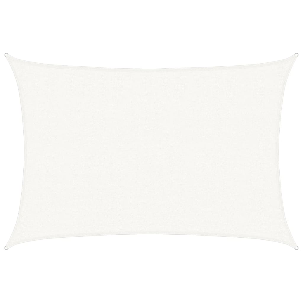 Biały żagiel przeciwsłoneczny, 160 g/m², 2,5 x 4 m, wykonany z HDPE, do ogrodu, tarasu lub placu zabaw
