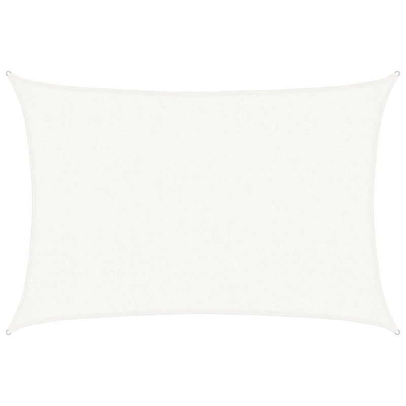 Biały żagiel przeciwsłoneczny, 160 g/m², 2,5 x 4 m, wykonany z HDPE, do ogrodu, tarasu lub placu zabaw