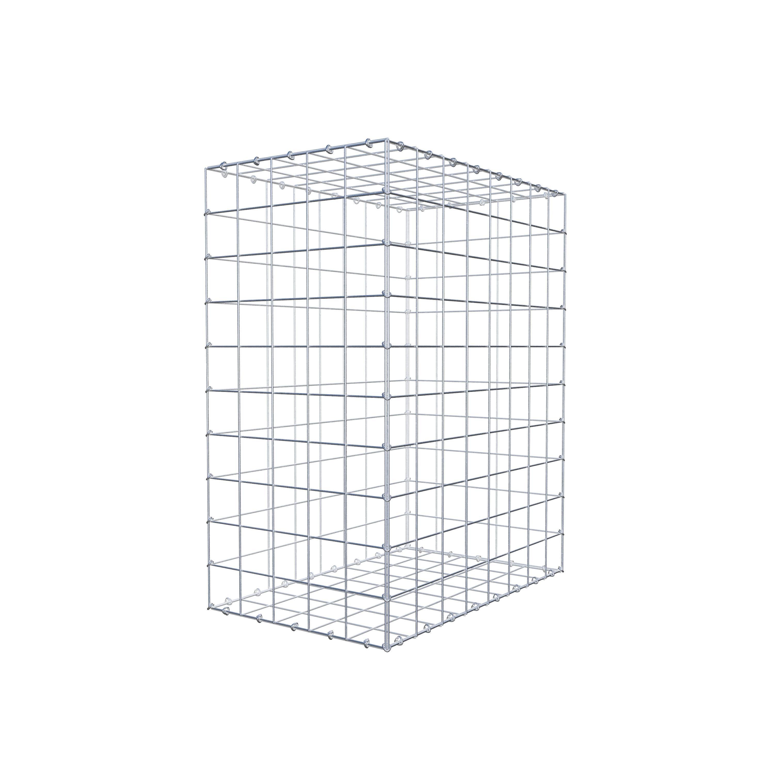 Gavión de acero galvanizado 100x80x50cm (LxAxP), malla 10 x 10cm, Anillo en C, jaula metálica para muro o jardín - 5