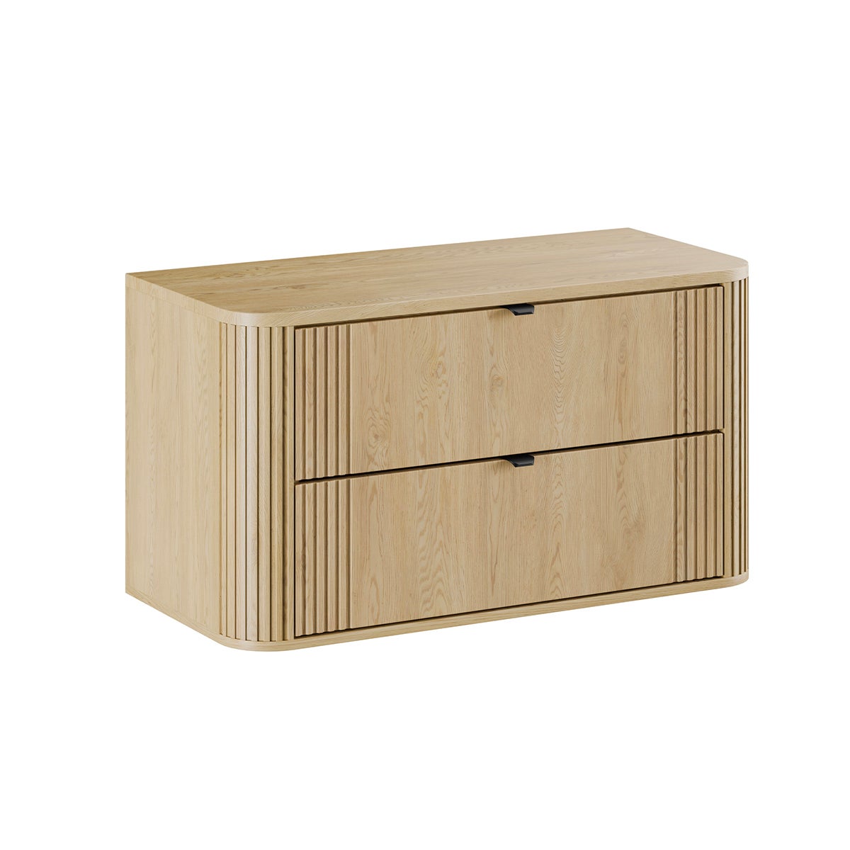 Szafka pod umywalkę nablatową OVALIA CREMONA 2S 100cm dąb cremona z blatem