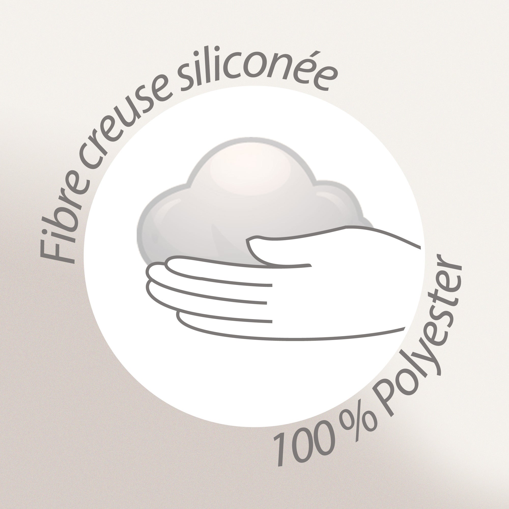 Couette hiver 200x200 cm COCOON BICOLORE Bleu paon/Galet garnissage fibre polyester 400 g/m2 - 5