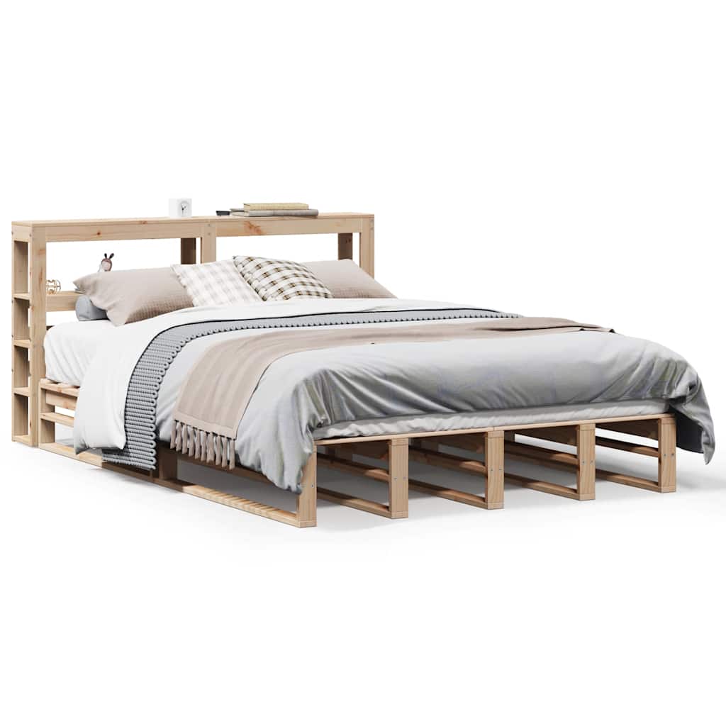 Cadre de lit sans matelas 160 x 200 cm bois massif de pin - 2
