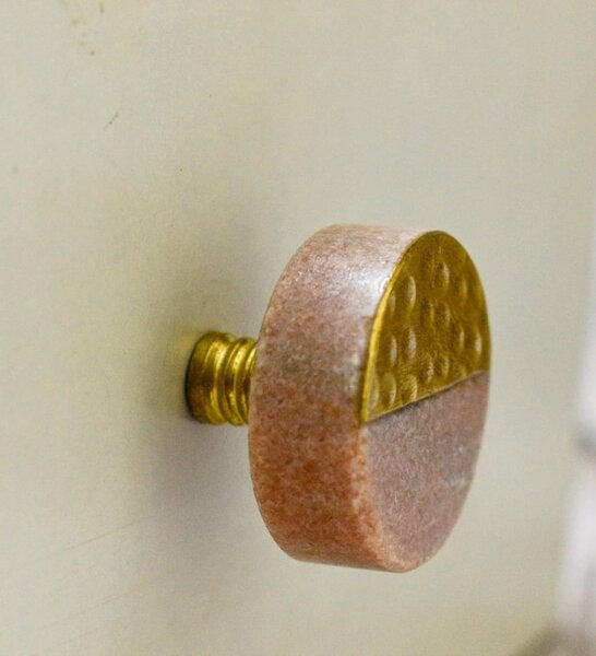 Mânere decorative pentru dulapuri de bucătărie, finisaj marmor-bronz, pachet de 6, 3,8 cm 6buc