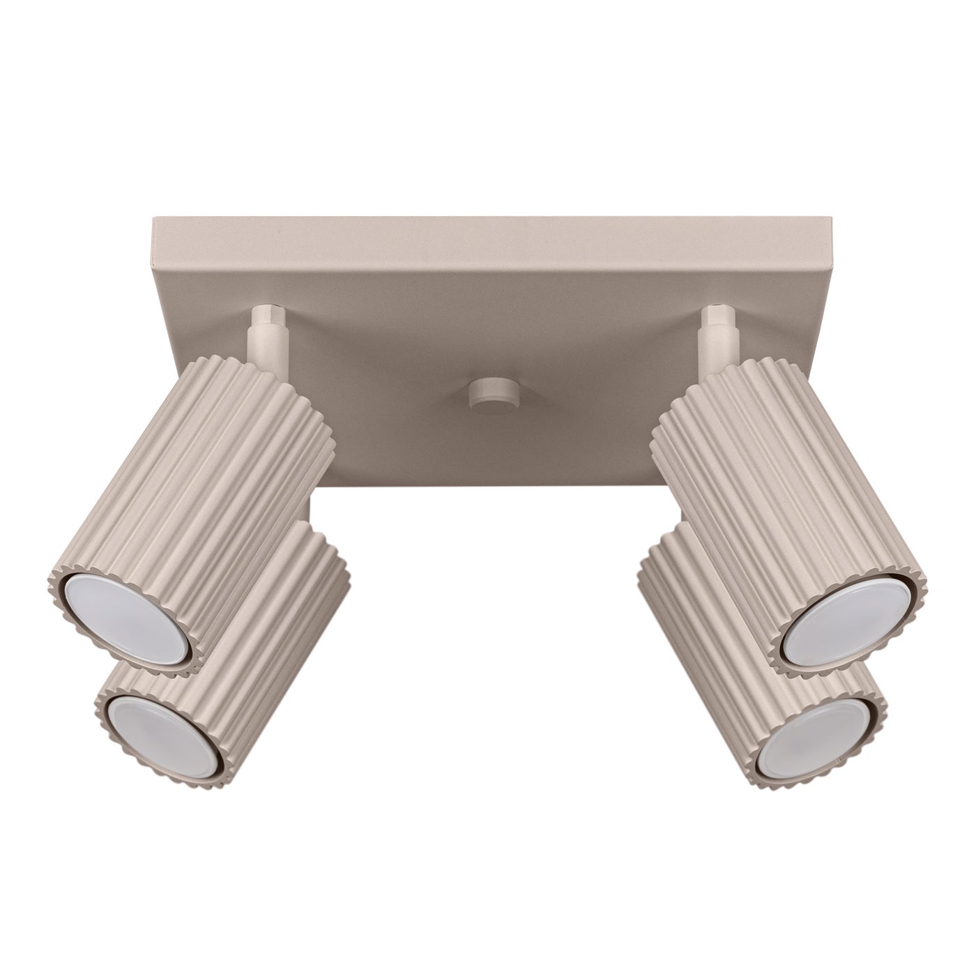 Lampe plafond moderne taupe carrée 25cm 4xGU10 PureLume Leroy Merlin — free download