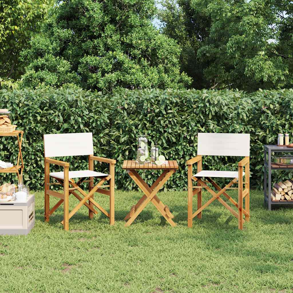 Chaises de metteur en scène pliantes lot de 2 Bois teck massif | Leroy ...