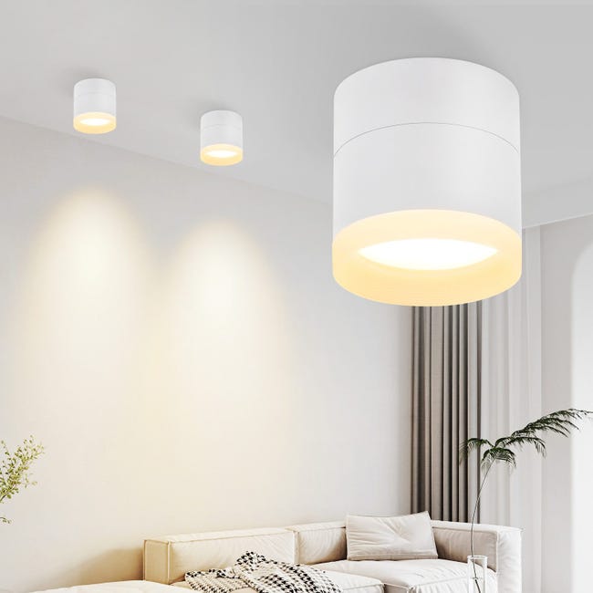 NETTLIFE Spot En Saillie LED Spot De Plafond Rond Blanc 5W Spot En nettlife-spot-en-saillie-led-spot-de-plafond-rond-blanc-5w-spot-en