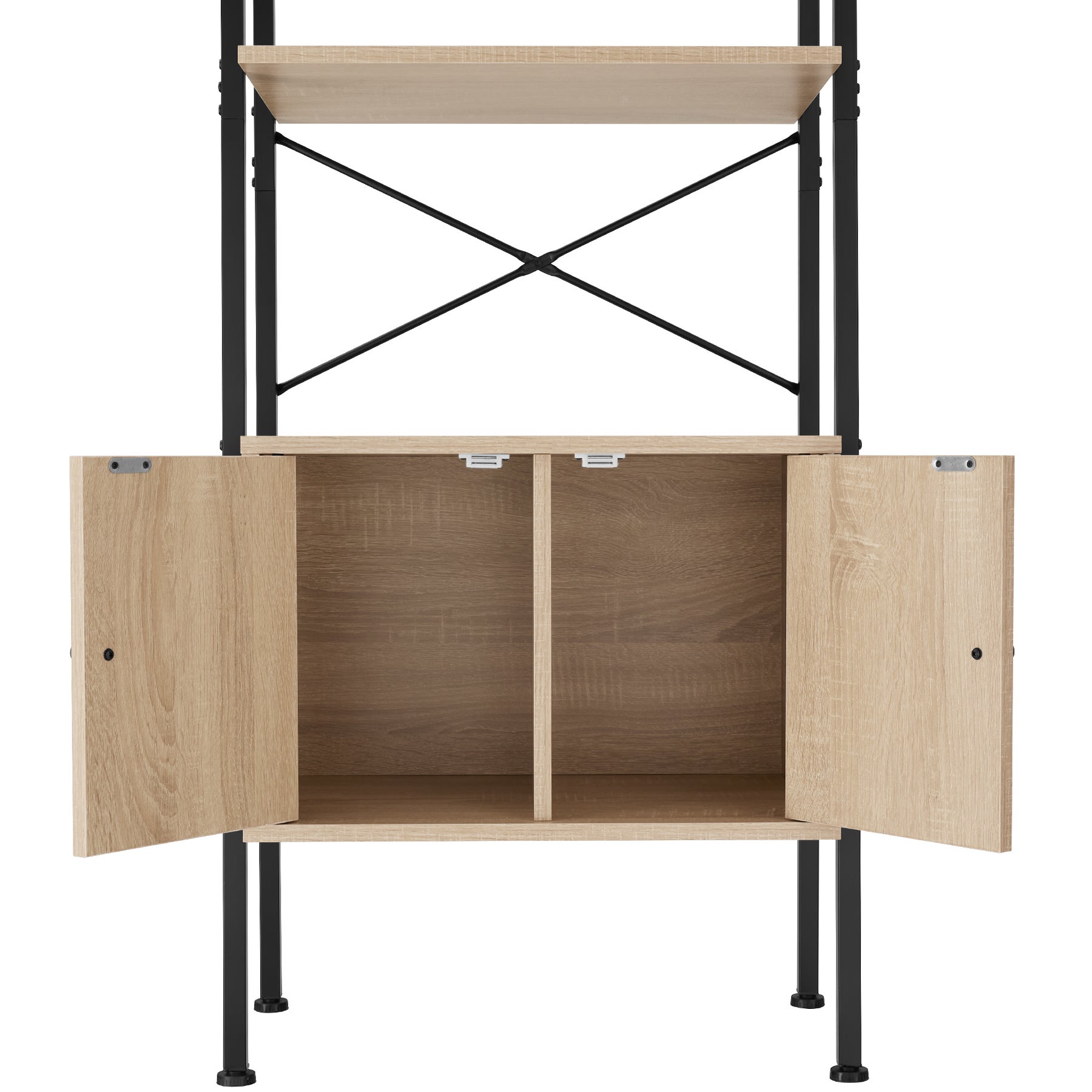 Tectake Etagère échelle Brentwood 57,5x34x173cm - Bois clair industriel, Chêne Sonoma - 5