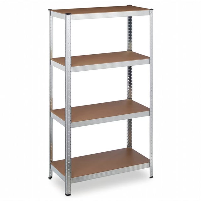 Estantería con 4 Baldes 30.5x70.5x140.5cm - Capacidad de 875 kg, Estructura de Acero Galvanizado, Perfecta para Cocina, Oficin