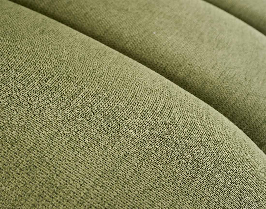 Canapé modulable 7 places angle gauche en tissu texturé vert - DEBBIE - Best Mobilier - 8