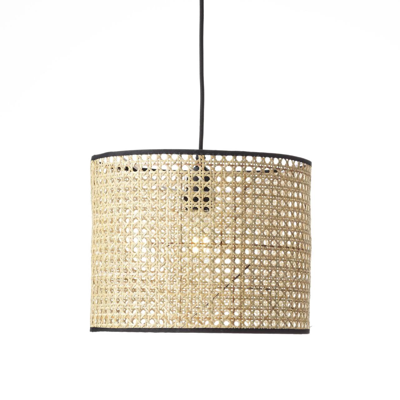 Lampa BRILLIANT, sufitowa Tanah 32cm czarna / naturalna, 1x A60, E27, 42W, odpowiednia do lamp LED - 4