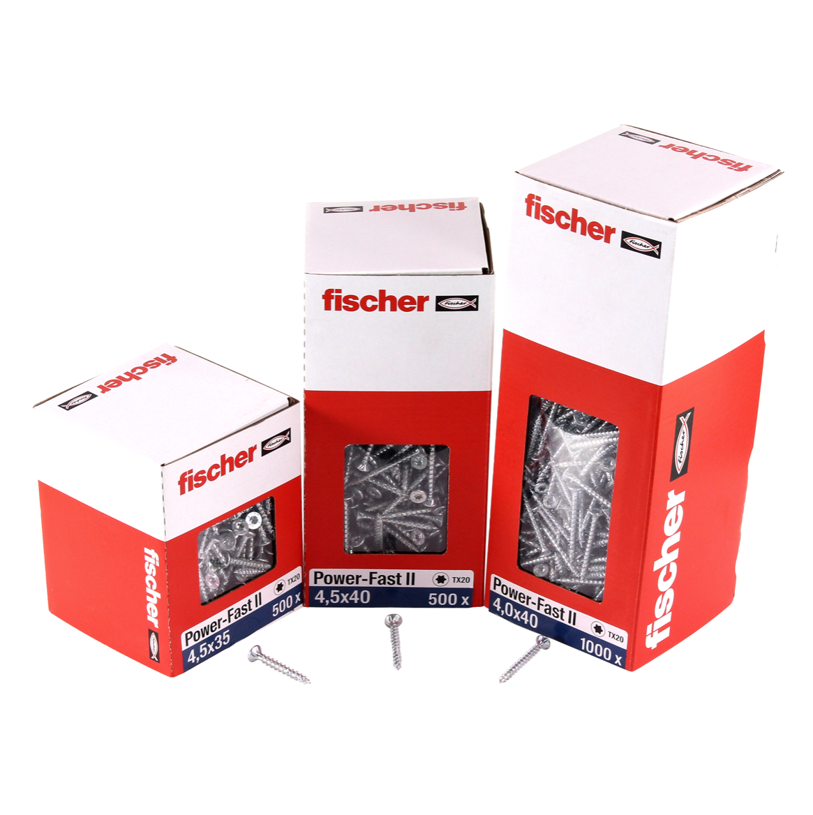 Fischer 200 viti per truciolato Power-Fast II 5,0 x 25, testa svasata con stella interna TX, completamente filettate, zincate blu passivate (art. 6703