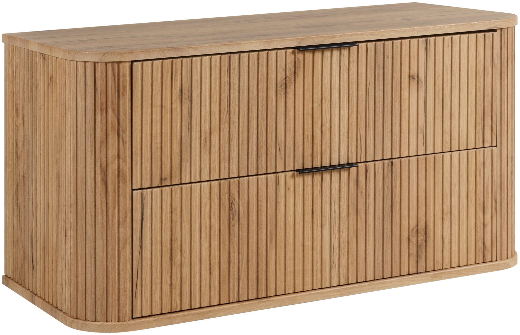 Szafka łazienkowa GLAMOUR 100 cm DĄB CRAFT wisząca ryflowana 2 szuflady SOFT CLOSE + 2 kolory uchwytów