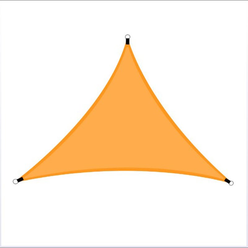 4x4x4m Abri Solaire étanche Triangle Parasol Protection Auvent extérieur Jardin Patio fête Piscine Camping Voile d'ombrage, Orange - 5