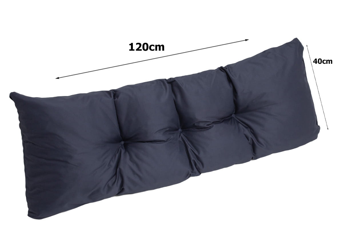 Set coussins pour palettes 120x80 avec dossier 120x40 bleu foncé – coussins extérieurs pour canapé palette, matelas jardin durable - 7