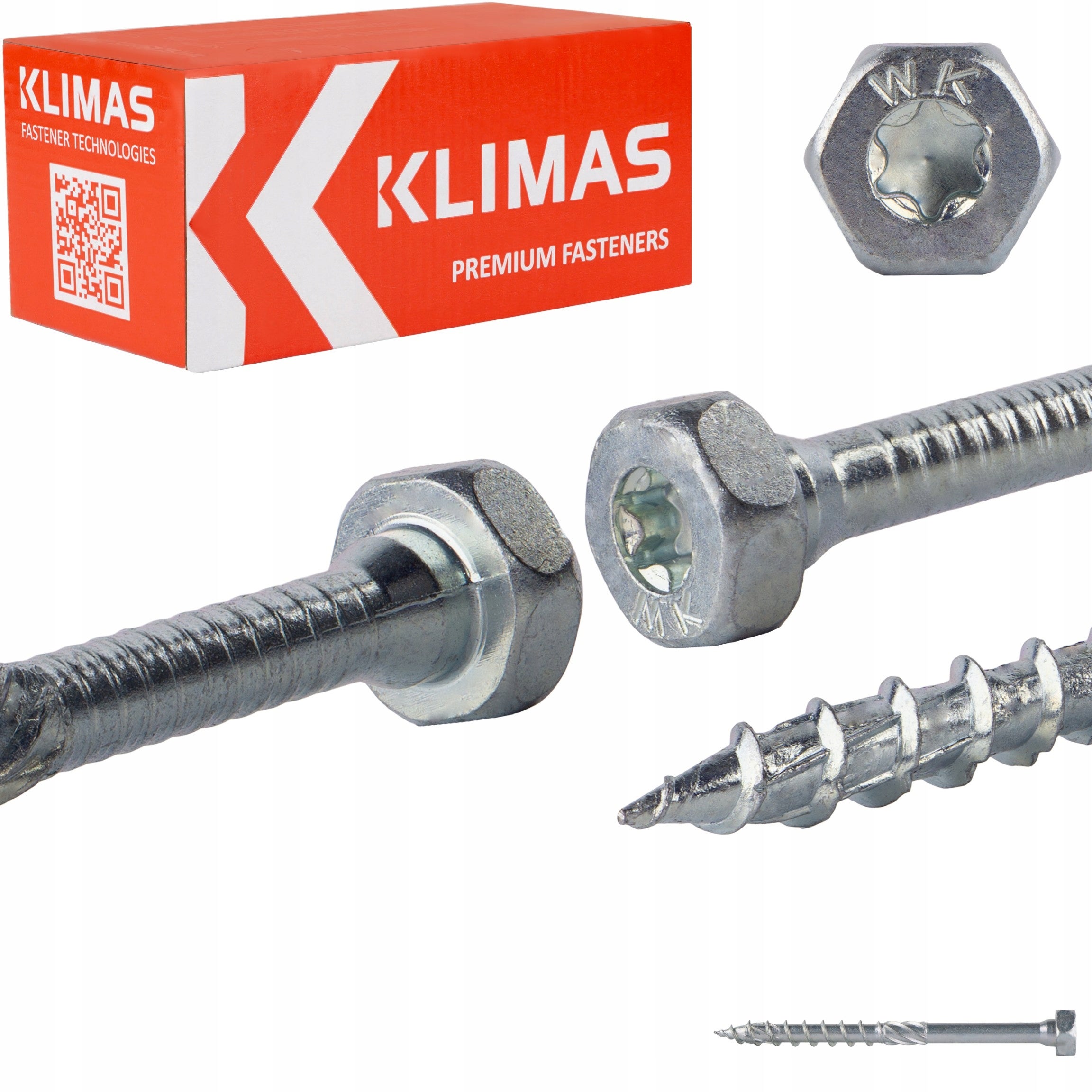Wkręty do łączników Klimas WKCH Łeb sześciokątny Stal 8x100 mm 50szt