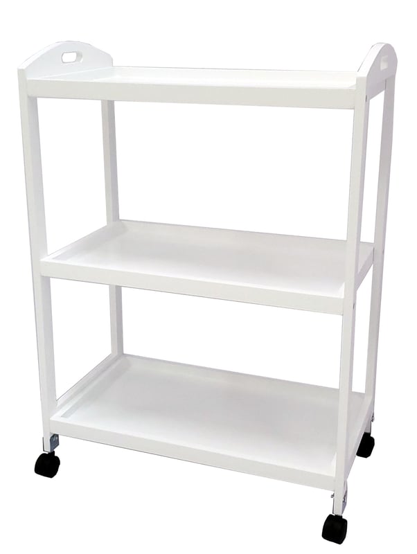 Wózek serwujący – Mobilny wózek z kółkami dla łatwego poruszania się 60x33x85cm, kolor biały