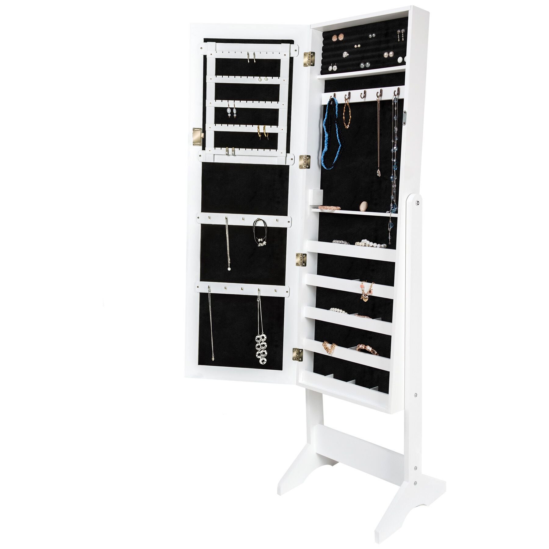 TECTAKE espejo joyero con espejo de cuerpo completo - 4