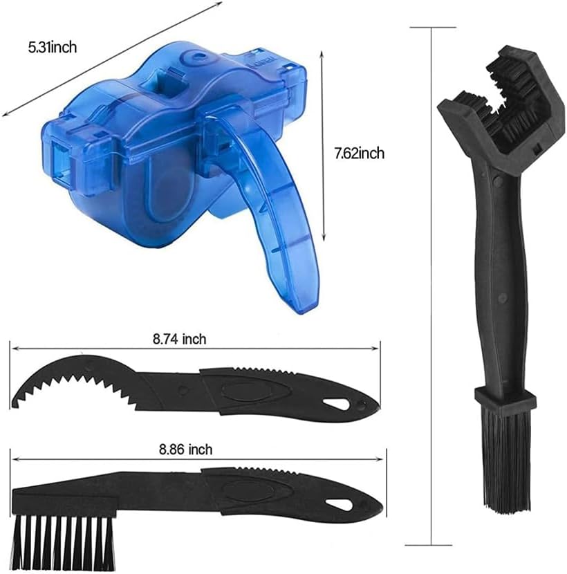 Kit nettoyeur de chaîne de vélo 4pcs nettoyage rapide nettoyeur de chaîne brosse à engrenages entretien kit d'outils de nettoyage Mountain bike - 2