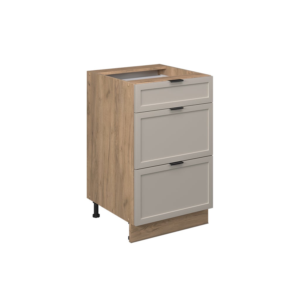 Vicco Szafka dolna do kuchni Fame-Line, GreyBeige, 50 cm bez blatu roboczego